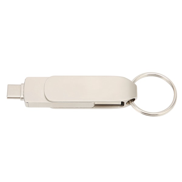 Nøglering Flashdrev 2 i 1 OTG USB3.0 TIL USB C Mobiltelefon Computer Dobbelt Brug 360° Rotation U Disk 32GB