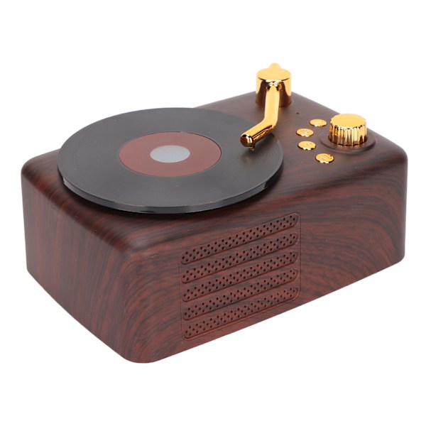 Bluetooth-kaiutin Stereo USB-lataus Retro-levysoittimen muotoilu Mini langaton kaiutin autoon, kannettavaan tietokoneeseen ja matkapuhelimeen