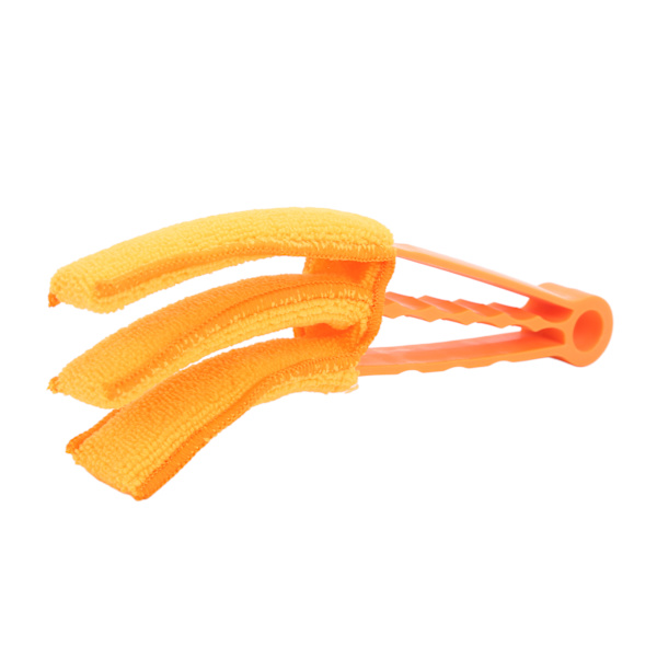 Bil Luftventil Støvkost Multifunktionel Rengøring Mikrofiber Klud Værktøj til Vindue Blade Persienner Lukker Ventilator Orange