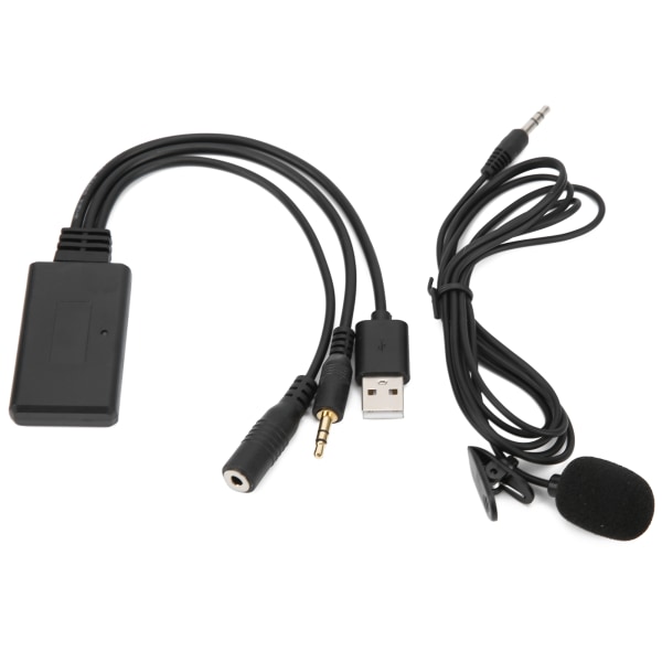 Bluetooth 5.0 AUX-kabeladapter med mikrofonhåndfri samtalerstatning for Ford Focus/Mondeo