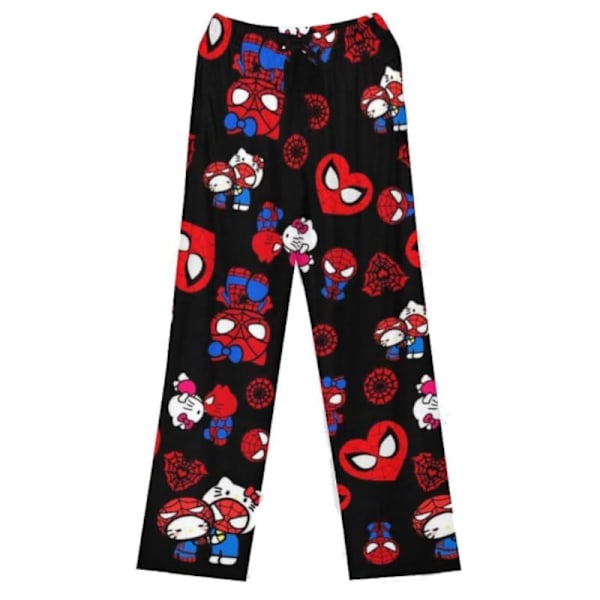 Sarjakuva Pyjama Housut Pariskunnalle Casual Housut Black Spider M