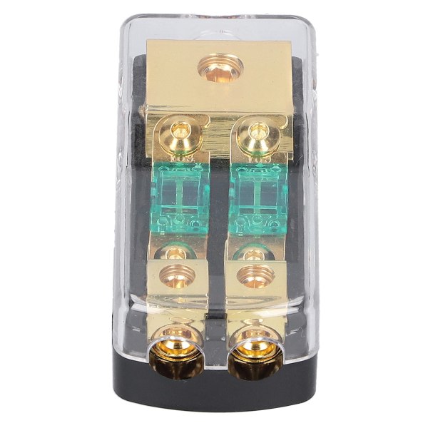 1 In 2 Out 0/4 AWG till 4/8 AWG Audio Power Säkringshållare med genomskinligt cover för bil Lastbil Båt RV