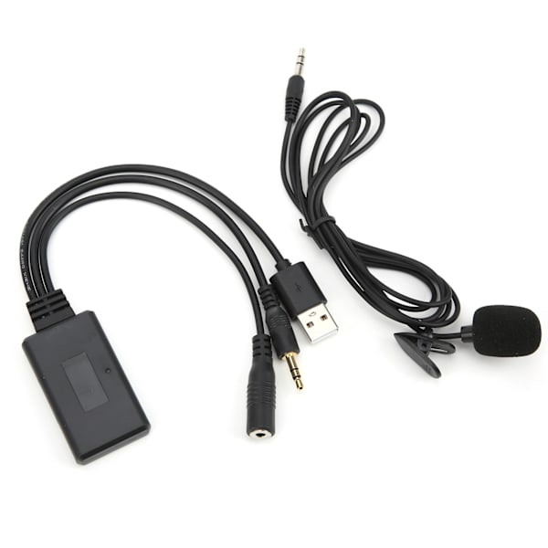 Bluetooth 5.0 AUX Kabel Adapter med Mikrofon Håndfri Opkald Udskiftning til Ford Focus/Mondeo