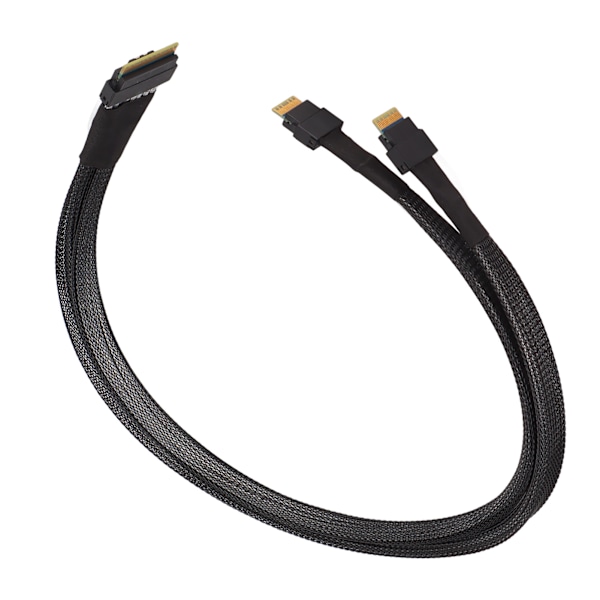 Mini SAS-kabel 24 Gbps snabb överföring SATA/ATA-gränssnitt 0,5 m längd SFF8654 8I till 2xSFF8654 4I-kabel