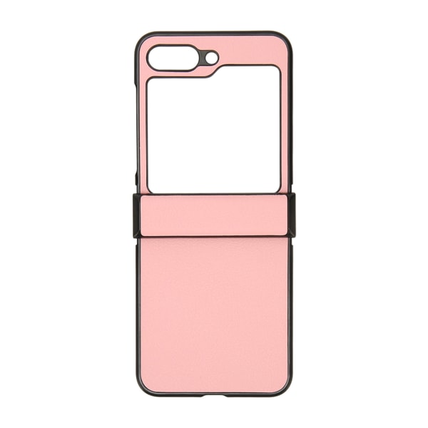 Lichee mønster mobiltelefon syntetisk skinnveske Foldeskjerm Mobiltelefon beskyttelsesveske for Galaxy Z Flip 5 Veske Rosa