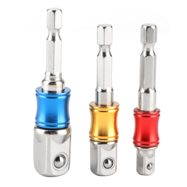 3 stk./sæt Hex borepatron adapterdrev elektrisk slagskruetrækker 1/4in 3/8in 1/2in Type A