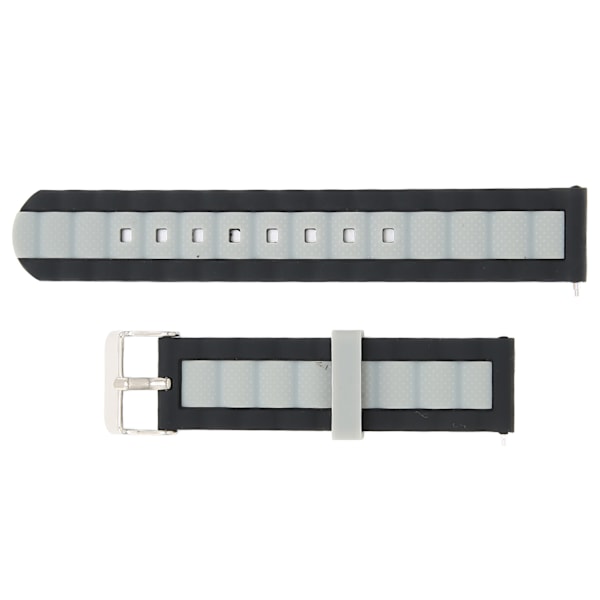 20mm Justerbar Silikon Urrem til Amazfit GTS 3/GTS 2/Bip S/Bip U Smartwatch Sort Grå