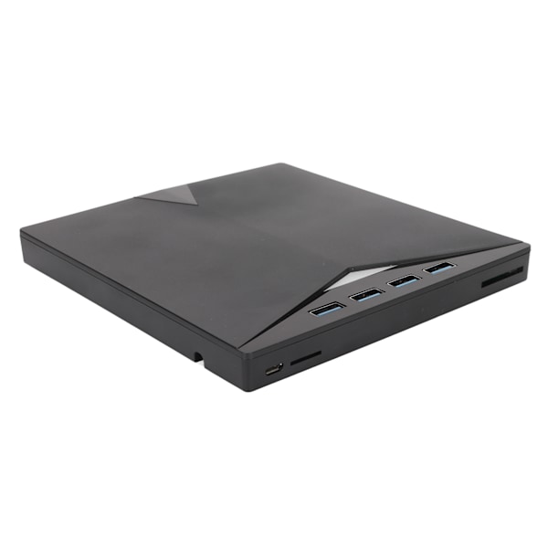 Ulkoinen DVD-asema, sisäänrakennettu Type C -kaapeli, 4 USB3.0-liitäntää, musta ABS-materiaali, kannettava CD-kirjoitin OS X -järjestelmille