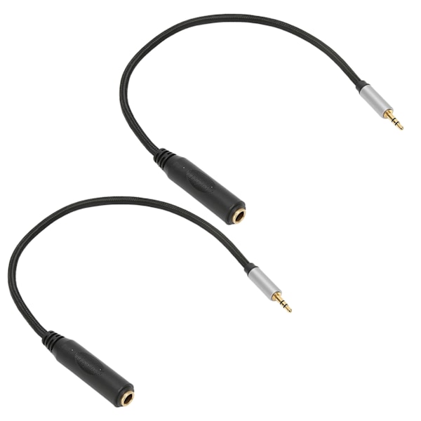 3,5 mm Han til 6,35 mm Hun Kabel Tabfrit 1/4 tommer til 1/8 tommer Instrumentkabel til Hovedtelefon Mixer Hjem Stereo 11,8 tommer