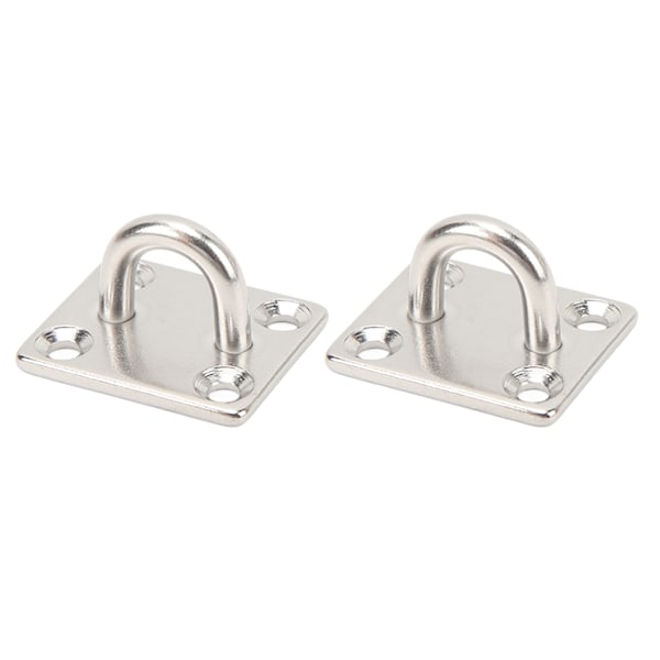 2 stk. Båd Firkantet Pad Eye Rustfrit Stål Robust Holdbar Marine SS Pad Hardware til Yacht 50 X 60mm/2.0 X 2.4in