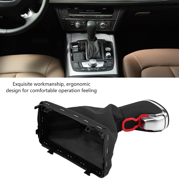 Växelspaksknopp i läder för Audi A6 C7 2015-2018 A7 4G8