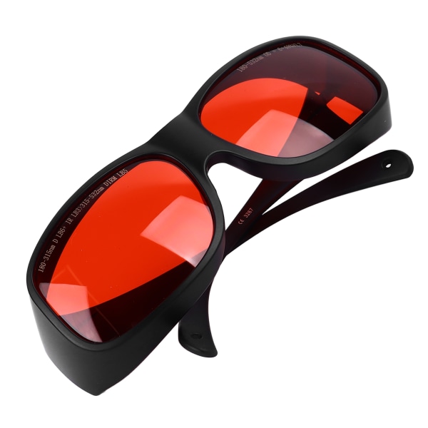 532nm laser sikkerhedsbriller Anti laser briller OD5+ beskyttelseslinser til skønhedssaloner medicinske institutioner Sort stel røde linser