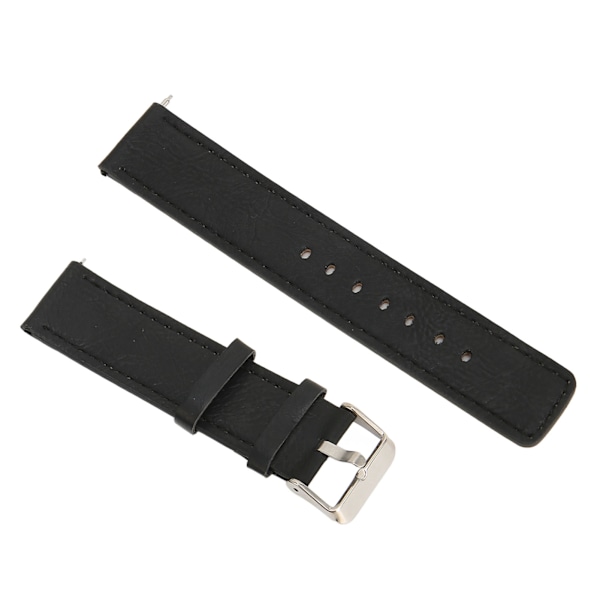 20mm Läderarmband Ersättnings Spänne Armband Handledsband för Amazfit GTS 3 för GTS 2 för Bip S för Bip U Svart