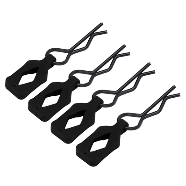 4 st. Metallkropps Skalclips Spännen för 1/10 RC Fjärrstyrd Bildelar Tillbehör Svart
