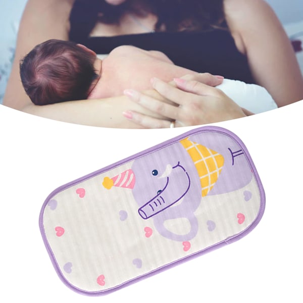 Baby Ice Sleeve Pillow Sommer Myk Komfortabel Baby Kjøling Arm Pad med Bred Elastisk Bånd for Amming Det er Lilla Elefant