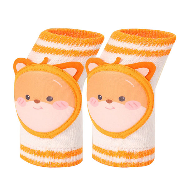 1Pair Kids Knee Brace Pad Thin Breathable Cartoon Patterns Protective Kids Knee Pads For 0 to 4 Years Old Kids Shiba Inu