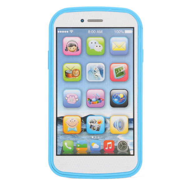 Kids English Learning Machine Touching Screen Phone Shaped Language Learning Educational Machine Blue