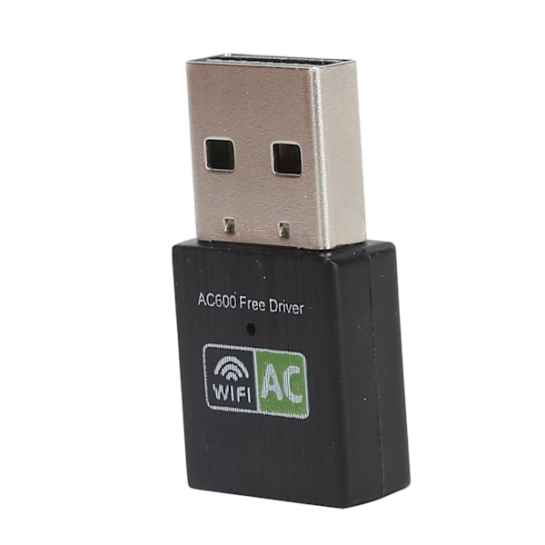 Trådløst nettverkskort - Dual Band WiFi Adapter USB-mottaker, 600Mbps, 2,4GHz/5GHz - Svart