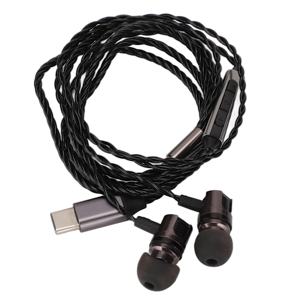 Monitorikuulokkeet HiFi Stereo Type C Langalliset DAC-kuulokkeet mikrofonilla muusikoille ja audiofiileille