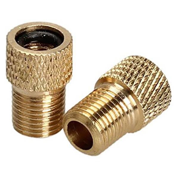 3 stk. Cykelventiladapter DV og SV (Dunlop og Fransk Ventil) til AV (Bilventil) med Ring