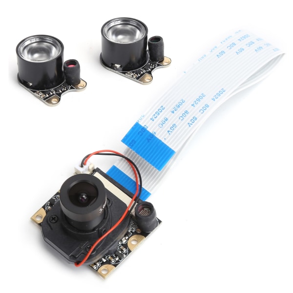 Kamera 5MP HD-modul IRCUT automatisk växling med infrarött ljus för Raspberry Pi (kamerafäste)
