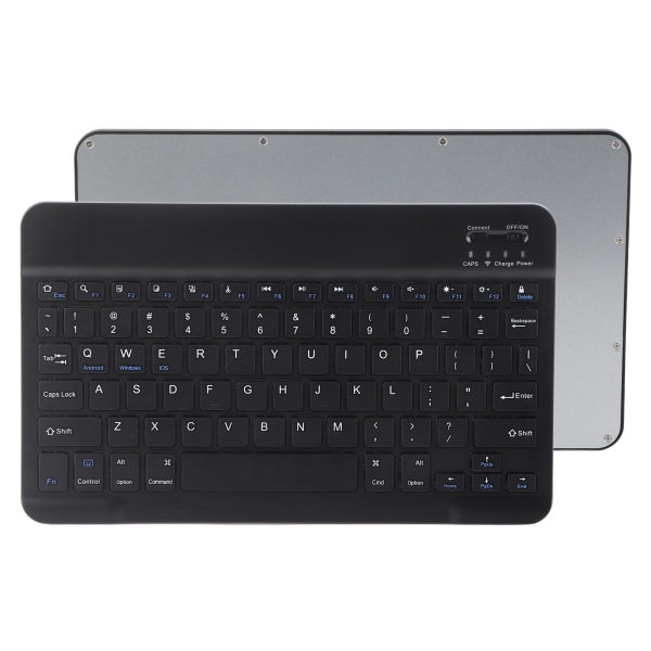 Trådløst Bluetooth-tastatur 10 tommer letvægts UltraWide til Android IOS/Windows (sort)