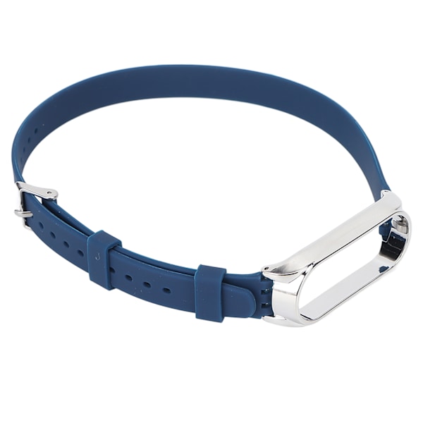 Remm med metallspenne for Xiaomi Mi Band 6/5 NFC Myk silikonarmbånd Blå