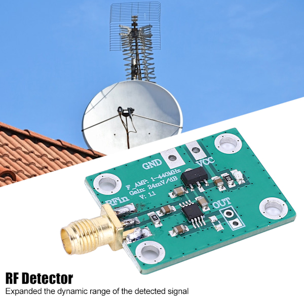 RF Logaritmisk Detektor Kretskort AD8310 1‑440MHz Effekt Tester Måler Elektronisk Komponent