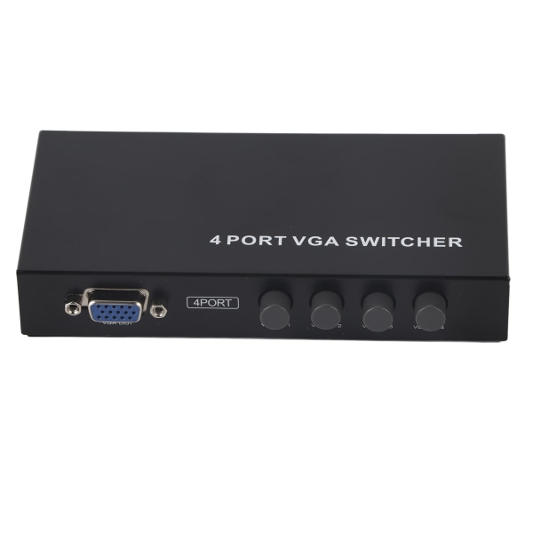 4 Port VGA Switcher SVGA Monitor Deling Switch Box 4-in-1-out til LCD PC TV Monitor