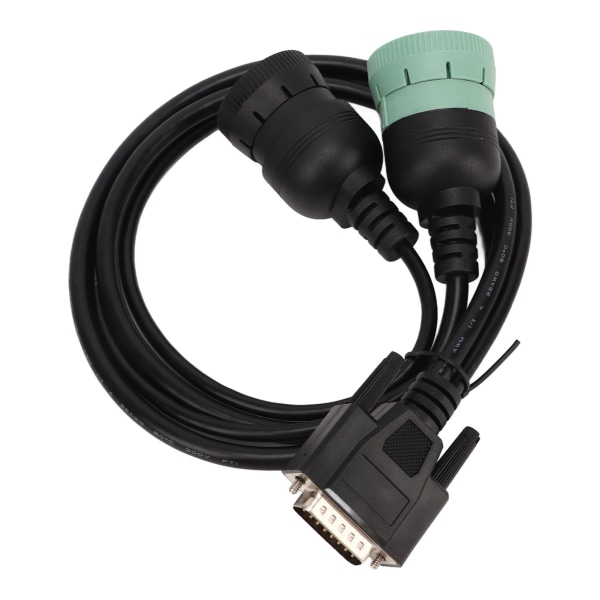 Högflexibilitetskabel för diagnostisk adapter för lastbil: DB15 till 6P J1708 & 9P J1939, Plug and Play (402048)