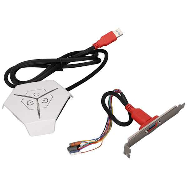 Ekstern Strømbryder Vandtæt Aerodynamisk Bue Design Dobbelt USB Transmissionsport Desktop Mobil Switch
