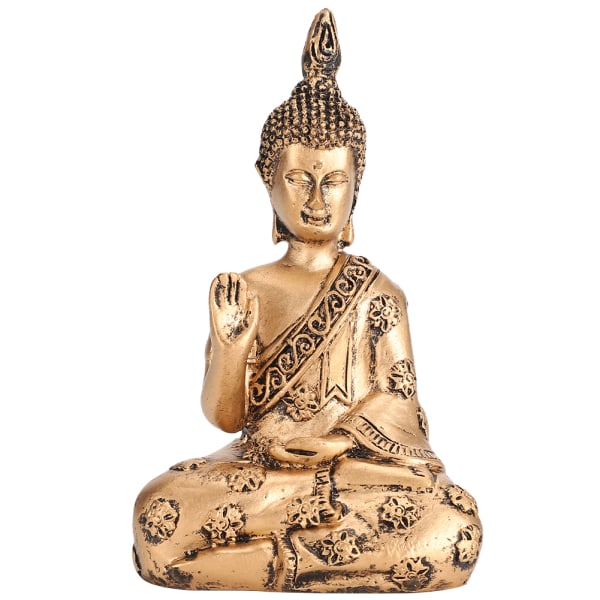 Sørøst-Asia Buddha Statue Meditasjon Harpiks Håndverk Buddhistisk Mood Sand Borddekorasjon