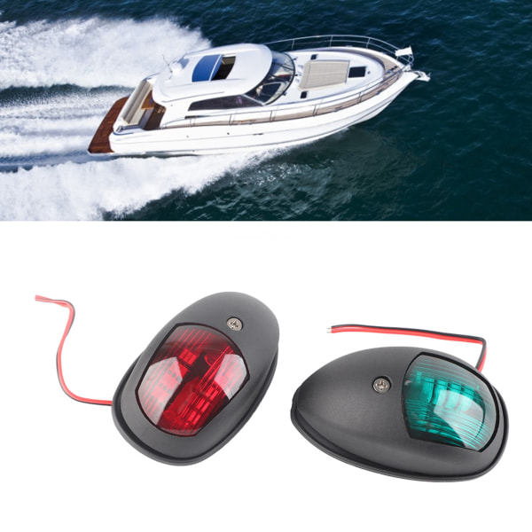 2 kpl Vedenpitävä Veneen Navigointivalo Vihreä Punainen Marine LED Veneeseen Jahtiin