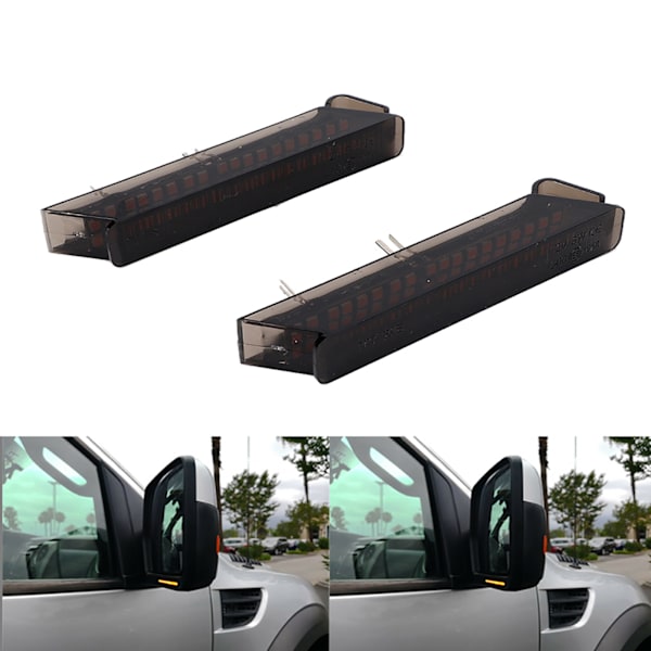 Par 3000K Bil Bakspejl Lys Dynamisk LED Blinklys Passer til Ford F150 2004‑2014