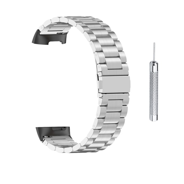 Klockarmband i rostfritt stål kompatibelt för Fitbit Charge 5 Classic Quick Release Armband Watch med verktyg för män kvinnor