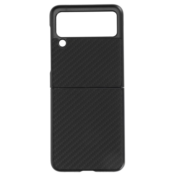 Hiilikuitukuvioinen taitettava phone case Samsung Galaxy Z Flip 3:lle suojakuoriMusta