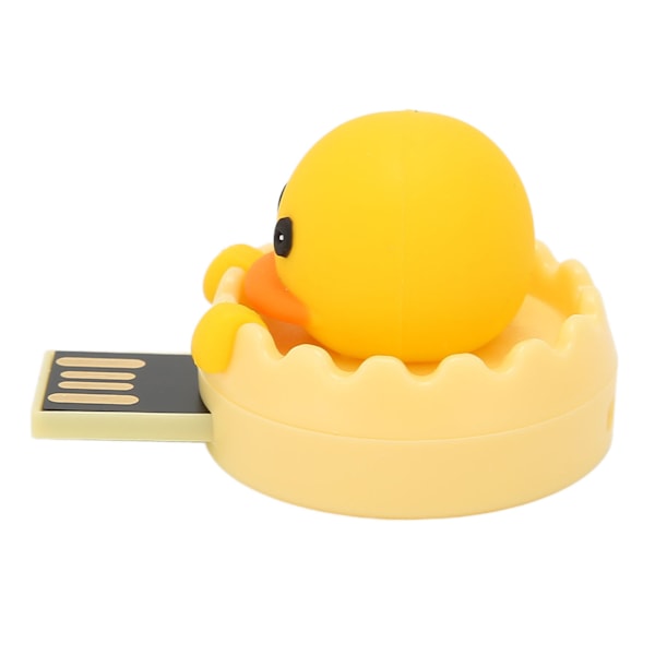 U DISK USB2.0 Gränssnitt Gul Anka Tecknad Stil Portabelt Elektronisk Lagringsmedium Minnessticka för Dator (Gul Anka Cirkel 32GB)
