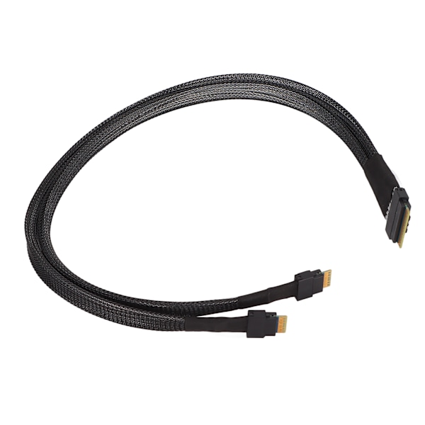 Mini SAS-kabel 24 Gbps rask overføring SATA/ATA-grensesnitt 0,5 m lengde SFF8654 8I til 2xSFF8654 4I kabel