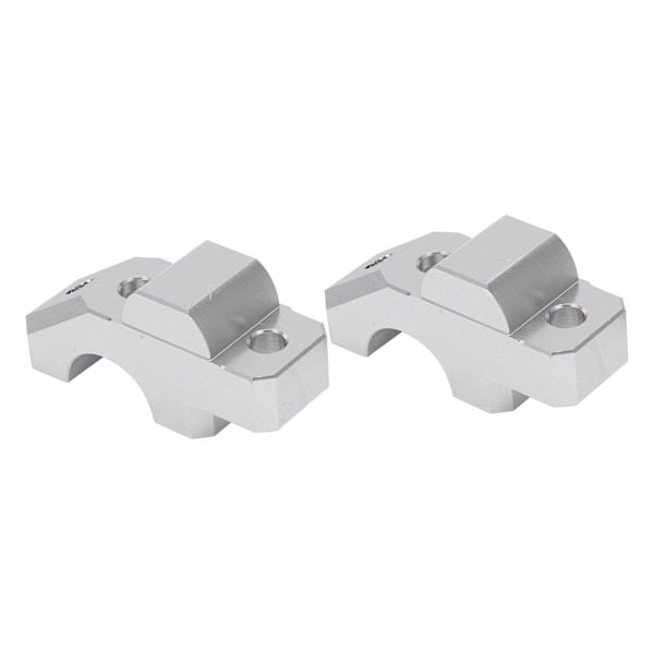 2 stk. Styrforhøjer Monteringsklemme CNC Aluminium Legering Erstatning for YAMAHA Tracer 900/GT 2015‑2019 Sølv