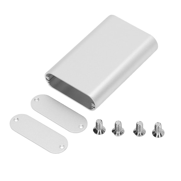 Aluminium elektronisk låda matt silver aluminium case för kretskort 24x70x110mm