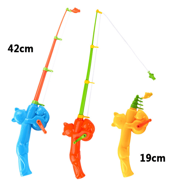 Magnetisk fiskestang plast 19‑42 cm uttrekkbar fiskestang for småbarn for kommersiell lekeplass