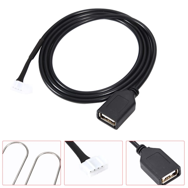 Auton radion USB-sovitinkaapeli irrotustyökaluilla Peugeot 307 Citroen C2 C3 -malleille