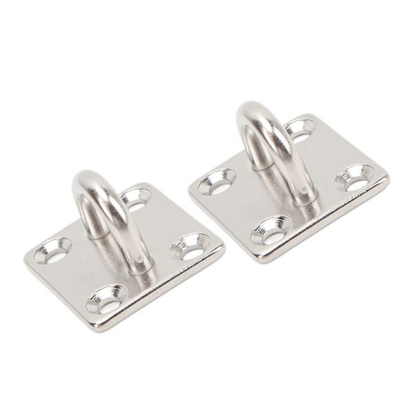 2 stk. Båd Firkantet Pad Eye Rustfrit Stål Robust Holdbar Marine SS Pad Hardware til Yacht 50 X 60mm/2.0 X 2.4in
