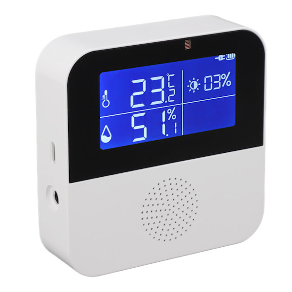 Smart termometer WIFI exakt 2,9 tums LCD-skärm fjärrövervakning för Tuya fuktighetsmätare för hemmet