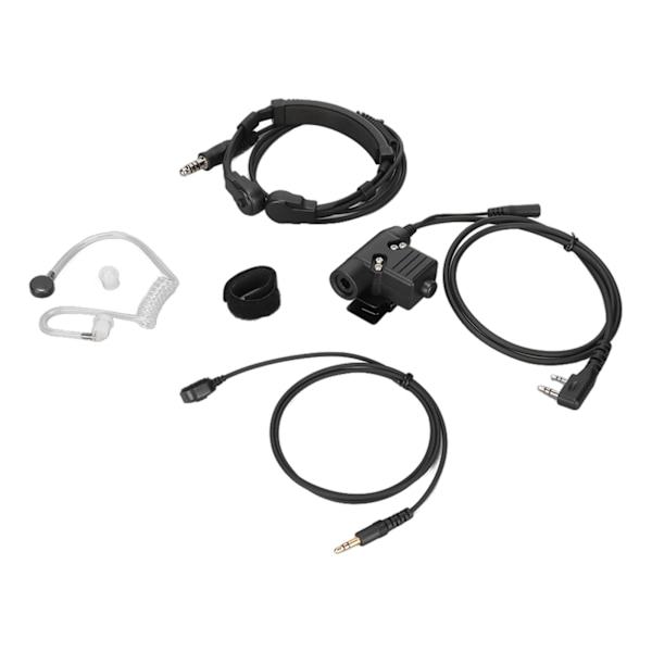 U94 PTT med Fingermikrofon PTT 7.1mm Infällbart Halsmikrofon Headset för Kenwood TK3107