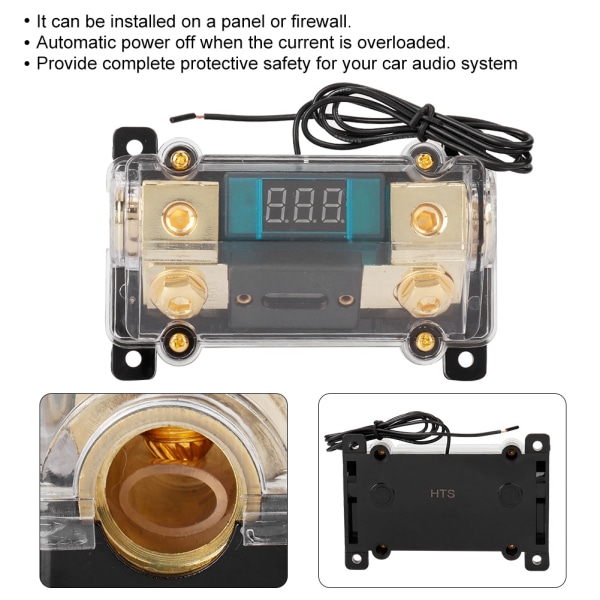 Bil Ljud Ström Säkringar Hållare Stereo Distributionsblock Box Digital Display (150A)