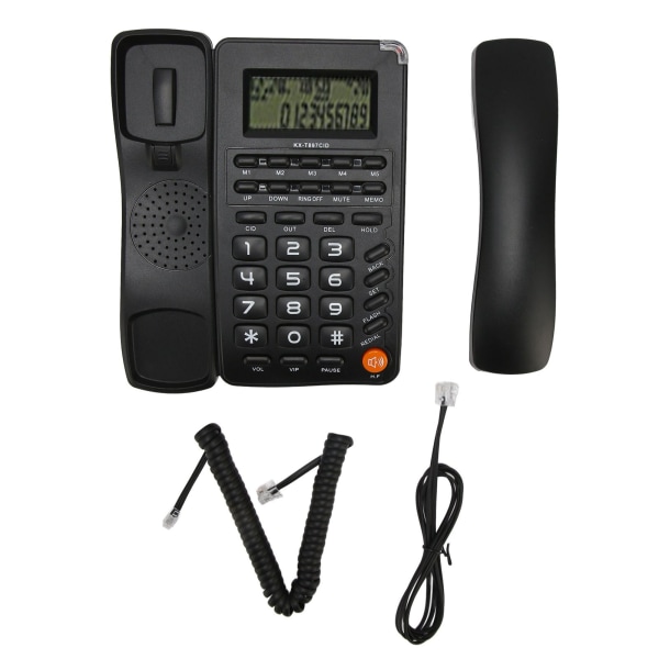Langallinen puhelin langallinen puhelin Big Button lankapuhelin kotitalouksien toimistohotellin vanhuksille musta