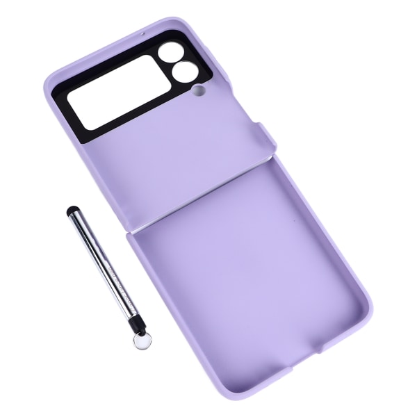 Etui til Galaxy Z Flip 3 PC Ultra tynd Fuld beskyttelse Anti-dråbe Stødsikkert beskyttende, foldbart telefoncover med Touch Screen Pen Lilla