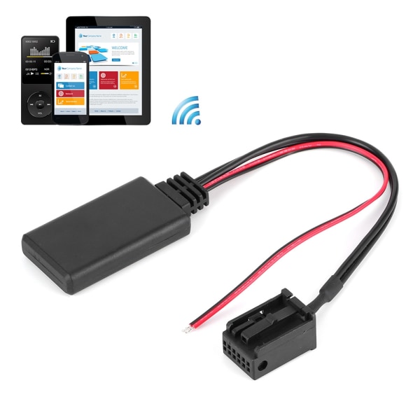 12&#8209;Bluetooth-lydkabel AUX-adapter til bil passer til Opel Agila Antara Combo Corsa