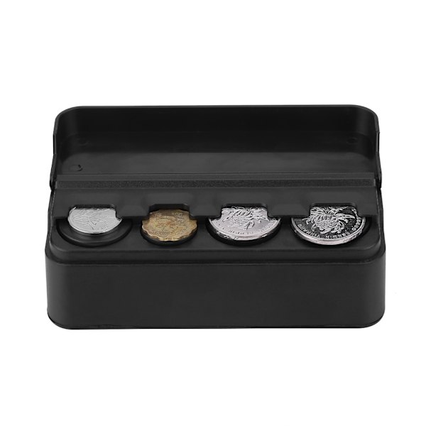 Universal Bil Interiør Plast Mønt Etui Opbevaringsboks Holder Skift Beholder Organizer Sort